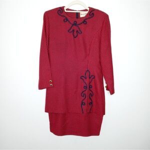 Vintage Danny & Nicole NY red gingham dress